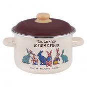 Кастрюля эмал цил Зайцы 3,0л ТМ Appetite