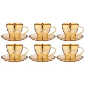 Чайный набор на 6 персон 220мл Amalfi ambra oro 