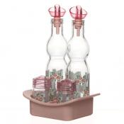 Набор из 2х емкостей под соусы 250 мл + 2 солонки 70 мл+подставка