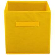 Короб раскладной с ручкой 28*28*28 см желтый