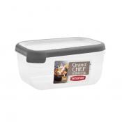 Емкость для морозилки и СВЧ GRAND CHEF 1.8л прямоугольная (серая крышка)