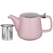 Чайник с металл.ситом и металл.крышкой Velour 500мл, розовый 
