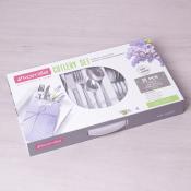 Набор столовых приборов 24 предмета из нержавеющей стали (сатин)