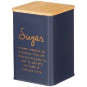 Емкость для сыпучих продуктов agness Navy style Сахар 1,1 л 10*10*14 см цвет: ночной синий