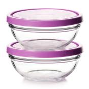 Набор салатников 2 шт Pasabahce Chef's с крышками, D=17,2 см