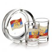 НАБОР "На двоих" пеп. 1015+2стопки 1022 "Флаг"