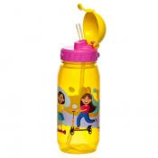 Бутылочка для воды детская "Активити" с трубочкой 400 мл в асс.