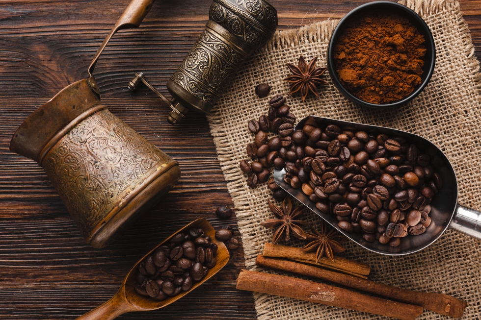 Ингредиенты для варки кофе на турке