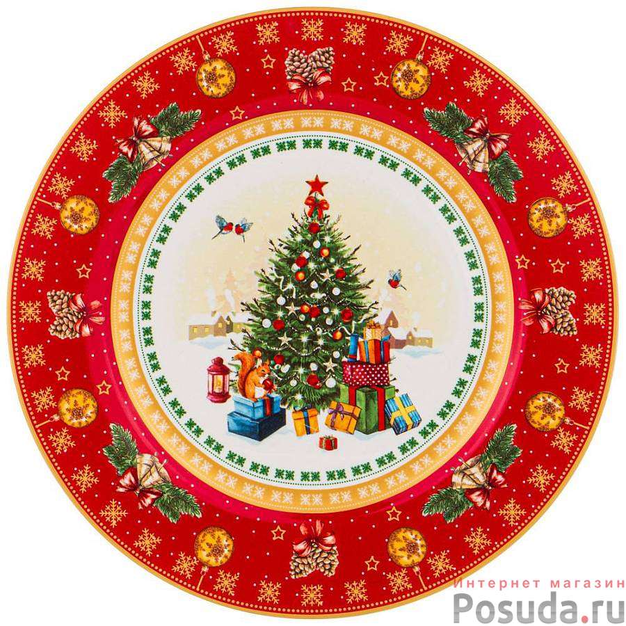 Праздничные тарелки - идея для новогоднего подарка 2024 года