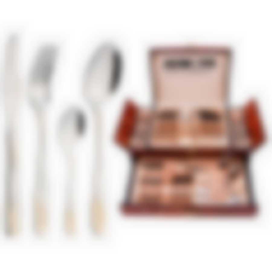 Набор столовых приборов на 12 персон 72 пр.в деревянном чемодане 54*32*22 см