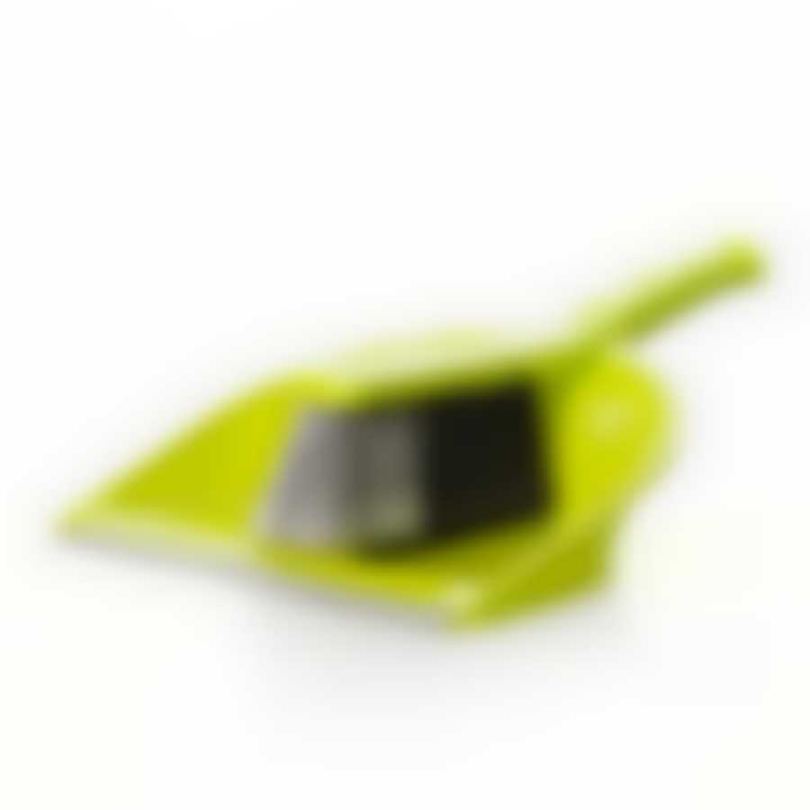 Щетка-сметка и совок с резинкой СТАНДАРТ (салатовый)