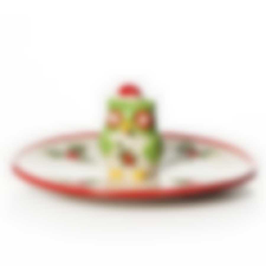 Тарелка для закусок House & Holder "Сова", с подставкой для зубочисток, D= 20,6 см (цвета в ассортименте)