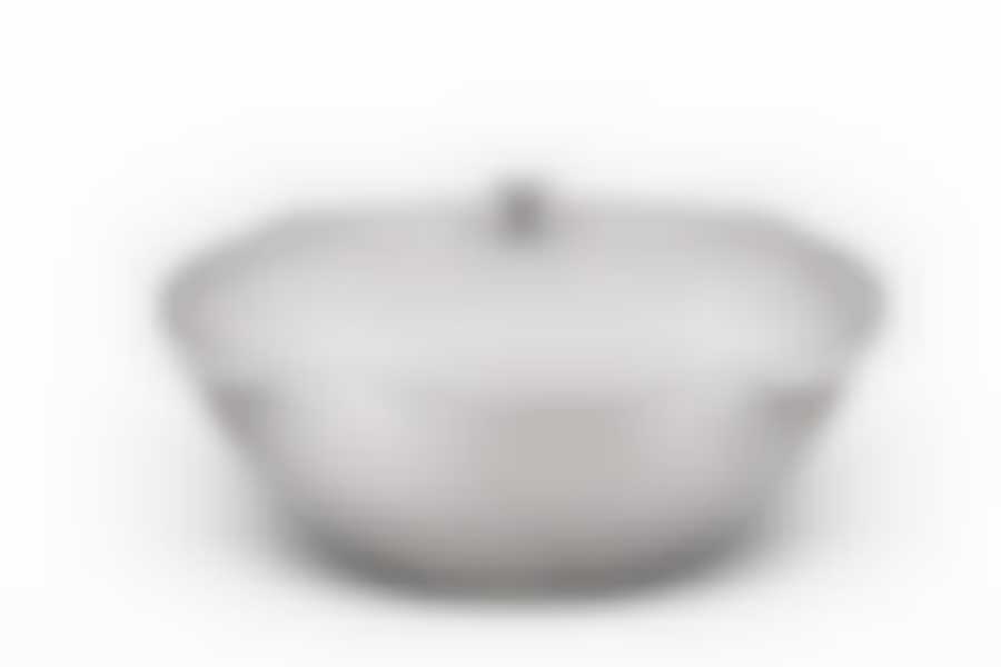 Казан литой 28л с крышкой алиминиевый литой