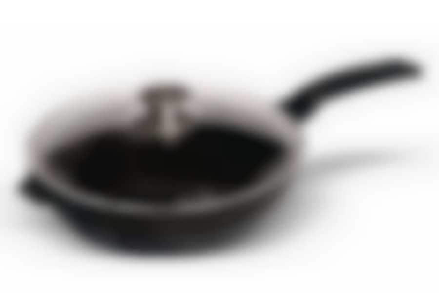 Сковорода литая 22/5см съемная ручка стеклянная крышка