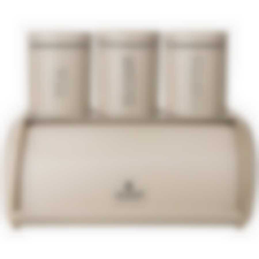 ХЛЕБНИЦА AGNESS МЕТАЛЛИЧЕСКАЯ, 35,5Х23Х14,5СМ С 3-МЯ БАНКАМИ