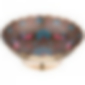 Блюдо 18X18X7см. латунь. цветная эмаль