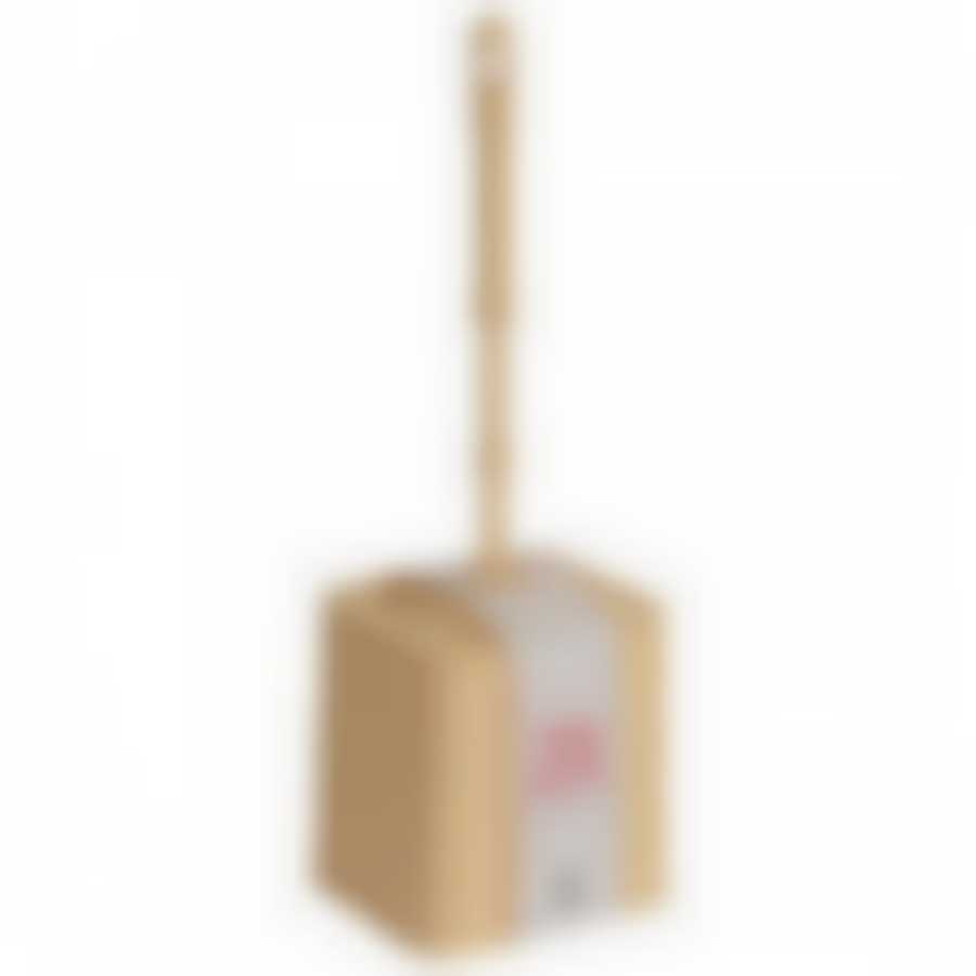 Набор для WC(ёрш+подставка) квадратный беж. Ротанг