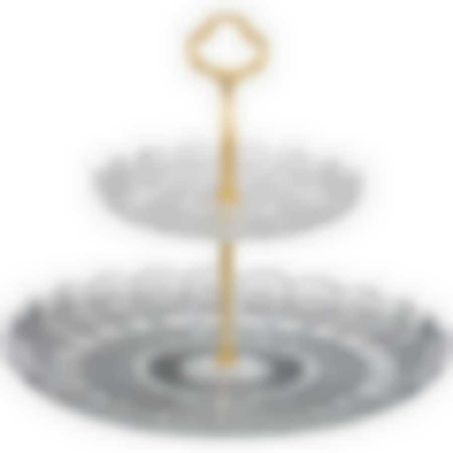 ФРУКТОВНИЦА ДВУХЪЯРУСНАЯ "MUZA CRYSTAL" ДИАМЕТР=18/30 СМ