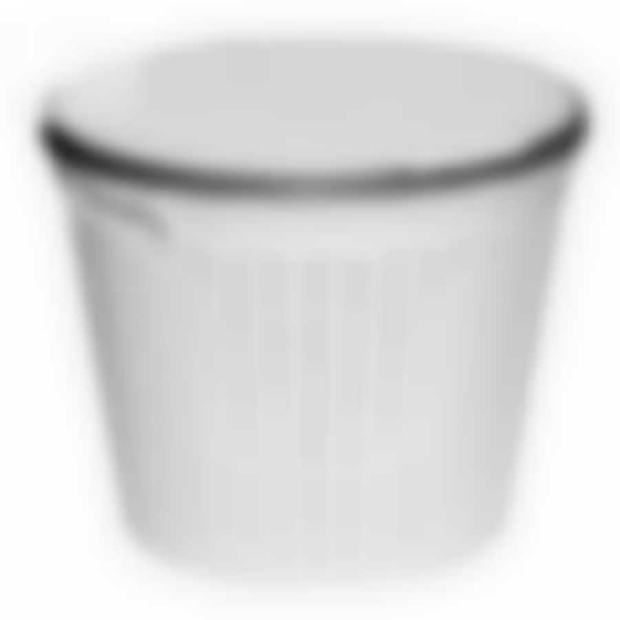 Емкость для хранения круглая с крышкой 15л (белая)