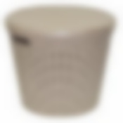 Емкость для хранения круглая с крышкой 20л латте