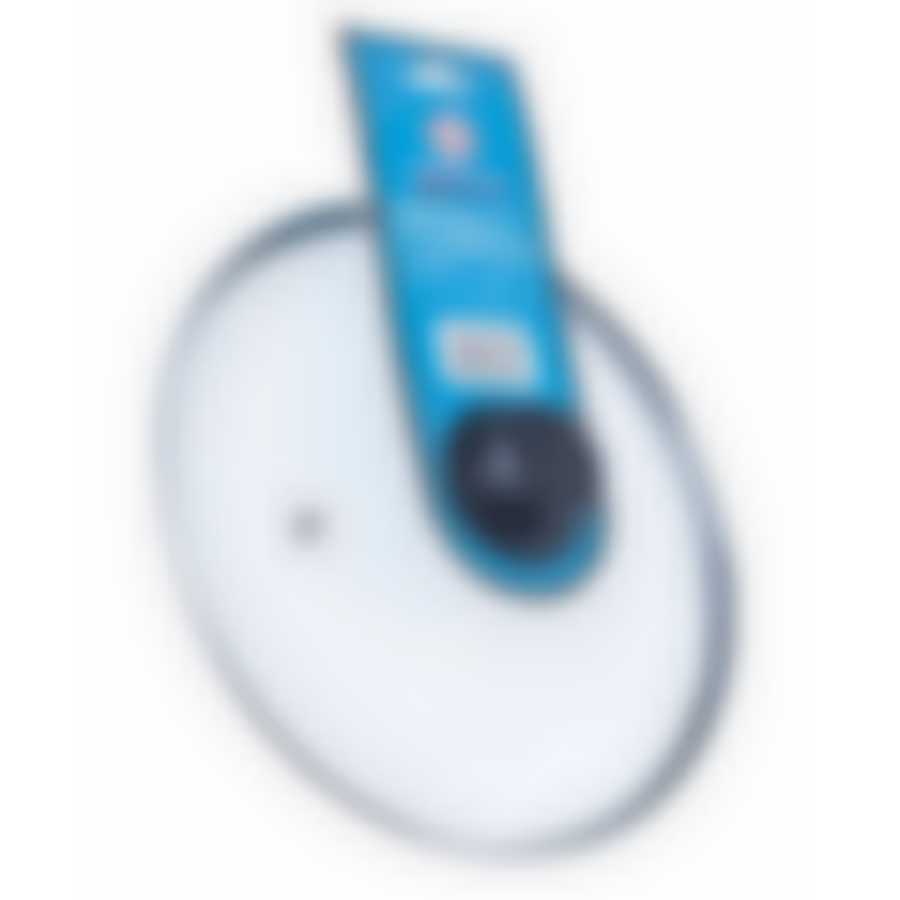 Крышка стеклянная с металлическим ободком 32 см