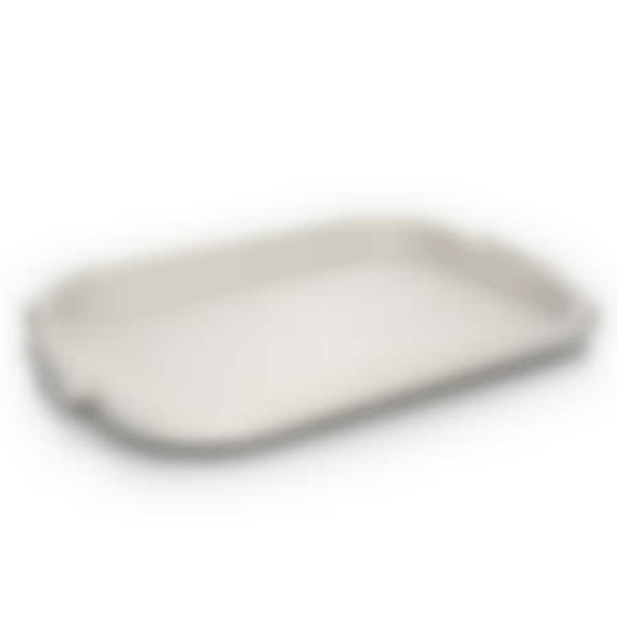 Поднос универсальный 27х39 см (белый ротанг)