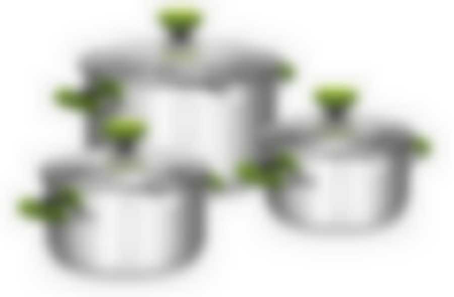 Набор кастрюль 6 предметов Attribute Lime