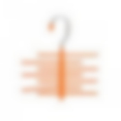 Металлическая вешалка для галстуков цвет: оранжевая