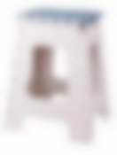 Табурет большой складной Плетенка (серо-синий)