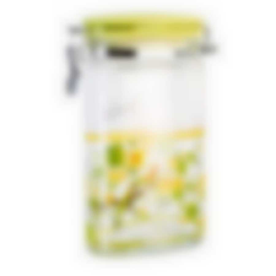 Банка стеклянная овальная с керамической крышкой paradise bird 1200мл