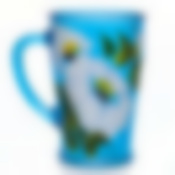 Набор 6 пр. кружка для чая Чайкофф 300 мл. с художественной росписью на крашеном стекле (синий)