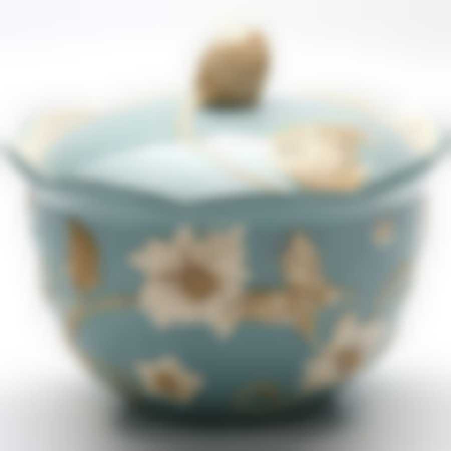 Супница 21х14 см с/кр "РОЗЫ"ГОЛУБОЙ МВ 22452