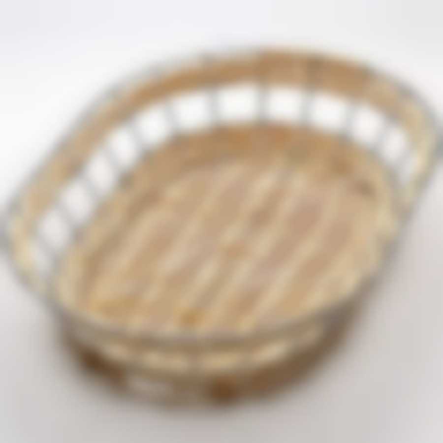 Хлебница/фрукт. хром/плетен 34-24см МВ