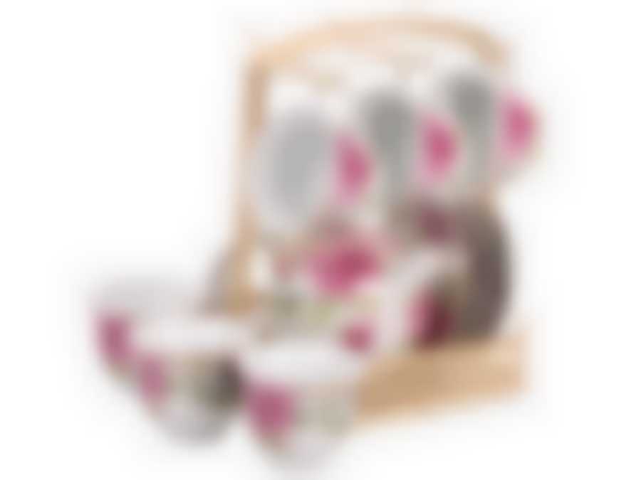 Чайный сервиз на 6 персон Loraine Розы, 15 предметов