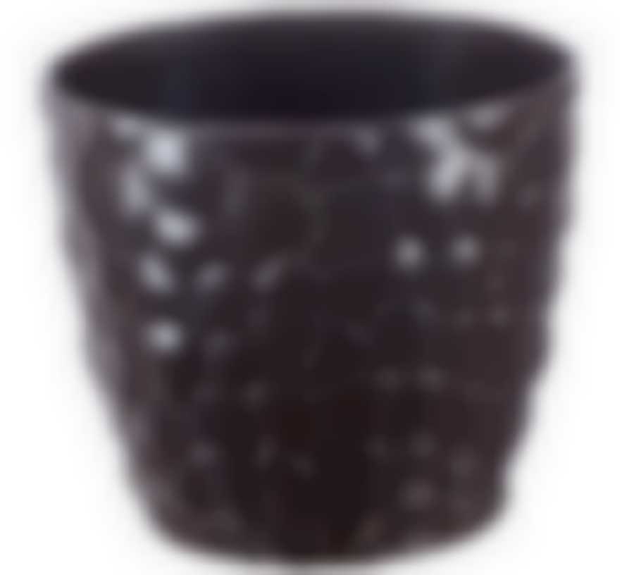 Кашпо Камни 150 мм, 1,4 л (коричневый ротанг)