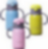 Термос для детей 450мл из нержавеющей стали с двумя ручками и ремешком (розовый, голубой, салатовый)