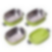 Ланч бокс тройной 2700мл 20*14.5*18.5см (пластиковый корпус, внутренние емкости из нержавеющей стали; голубой, салатовый, оранжевый)