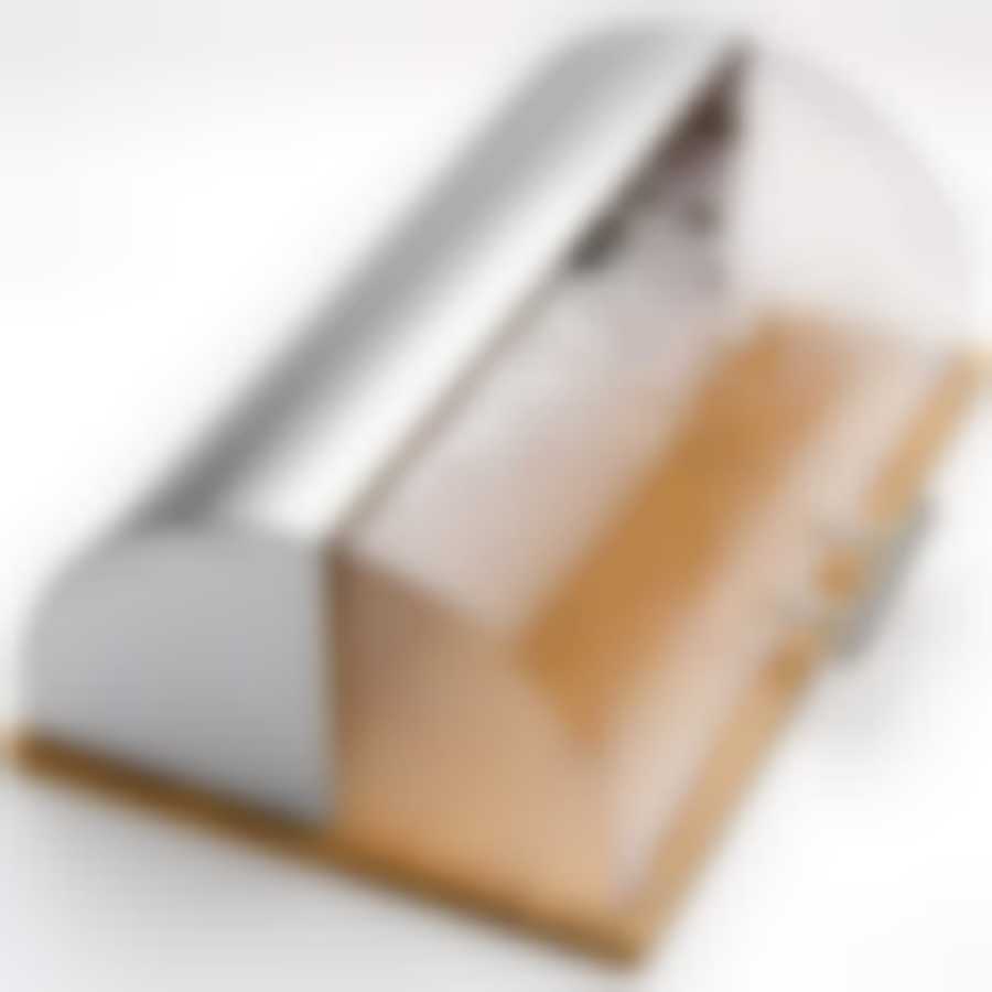 Хлебница 39х28см нерж.сталь + БАМБУК МВ