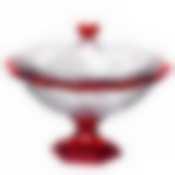 Ваза с крышкой малая на ножке Хрусталь, D=21 см (цвет в ассортименте)