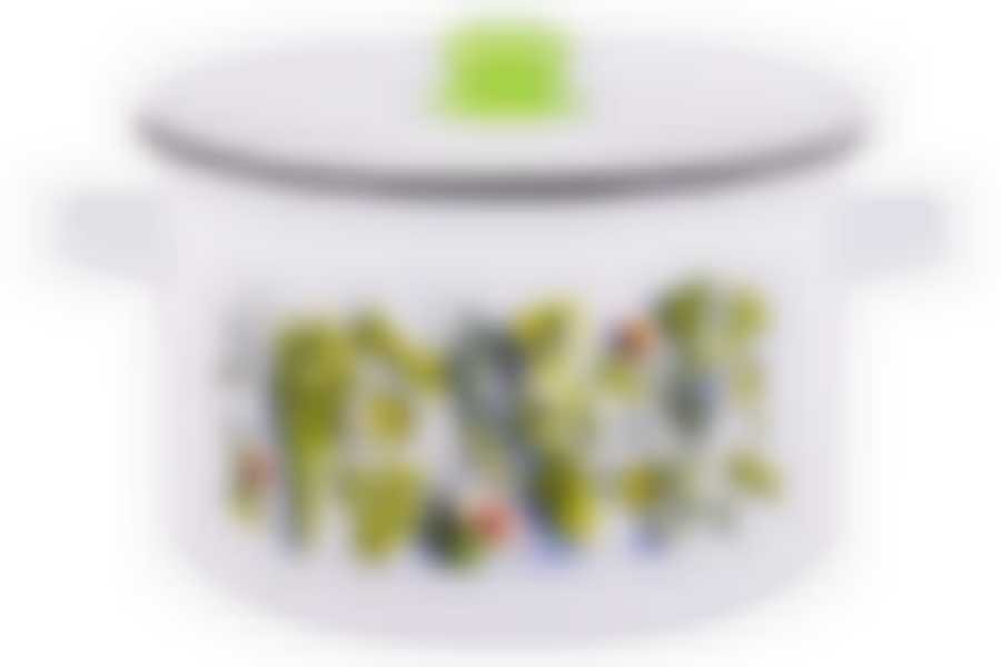 Кастрюля эмал цил Свежая зелень 7,0л ТМ Appetite 1с18с