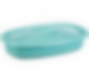 Миска прямоугольная с крышкой 2,7 л (аквамарин)