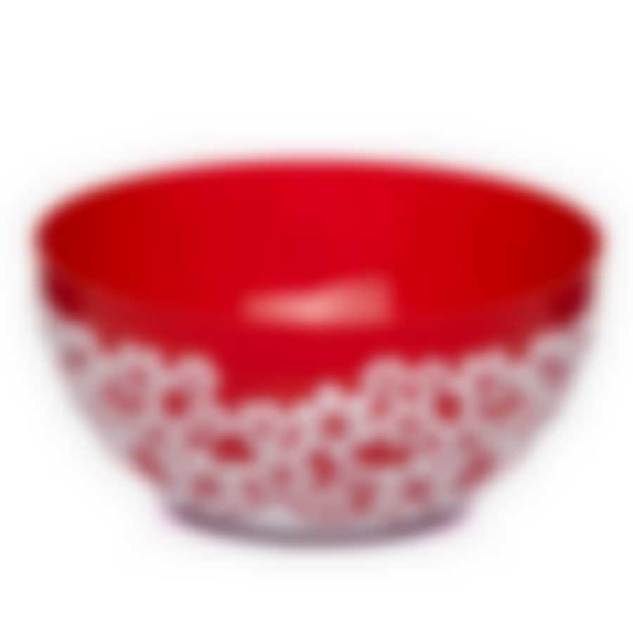 Салатник Дольче Вита 1,2 л без крышки (крас-бел)