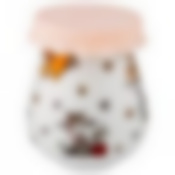 БАНОЧКА ДЛЯ МЕДА/ВАРЕНЬЯ С СИЛИКОНОВОЙ КРЫШКОЙ "ВЕСЕЛЫЕ ДРУЗЬЯ" 450 МЛ. ДИАМЕТР=9 СМ. ВЫСОТА=11,5 СМ