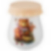 БАНОЧКА ДЛЯ МЕДА/ВАРЕНЬЯ С СИЛИКОНОВОЙ КРЫШКОЙ 450 МЛ. ДИАМЕТР=9 СМ. ВЫСОТА=11,5 СМ