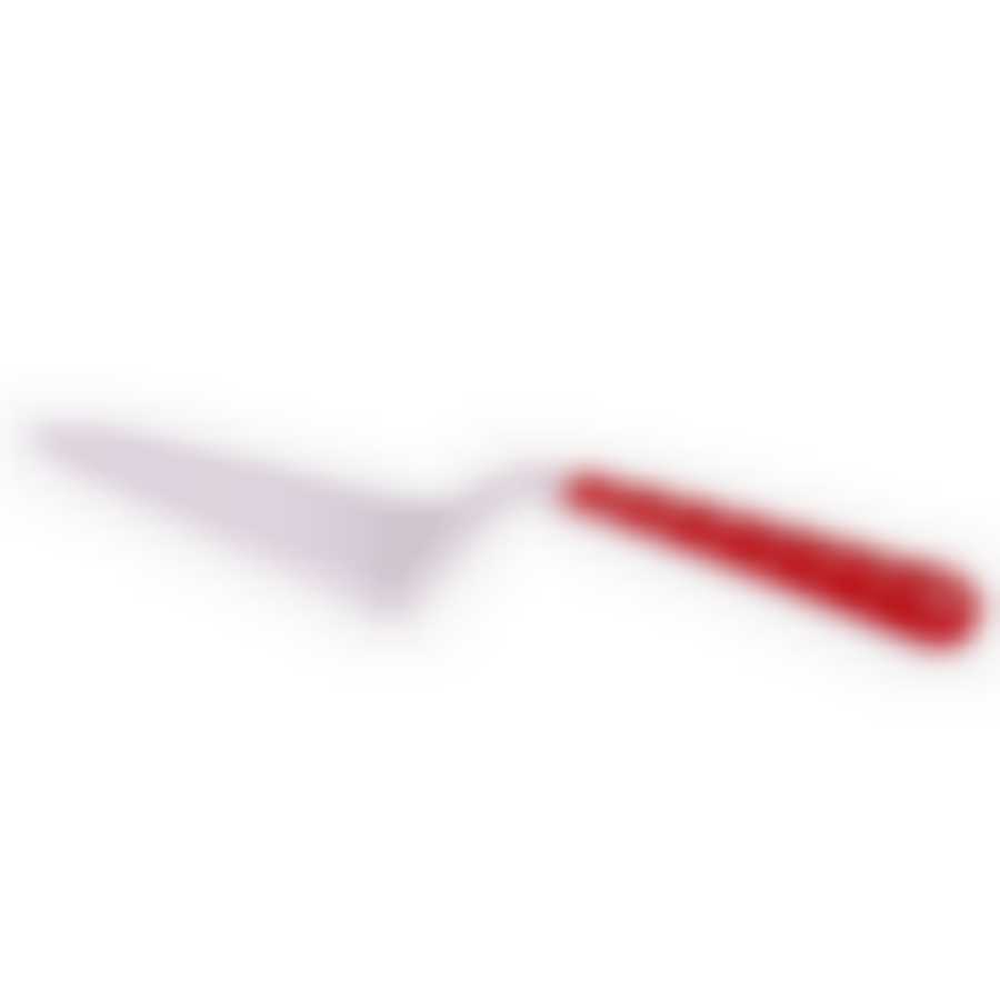 Лопатка-нож "Горошек" для торта (бел-крас)