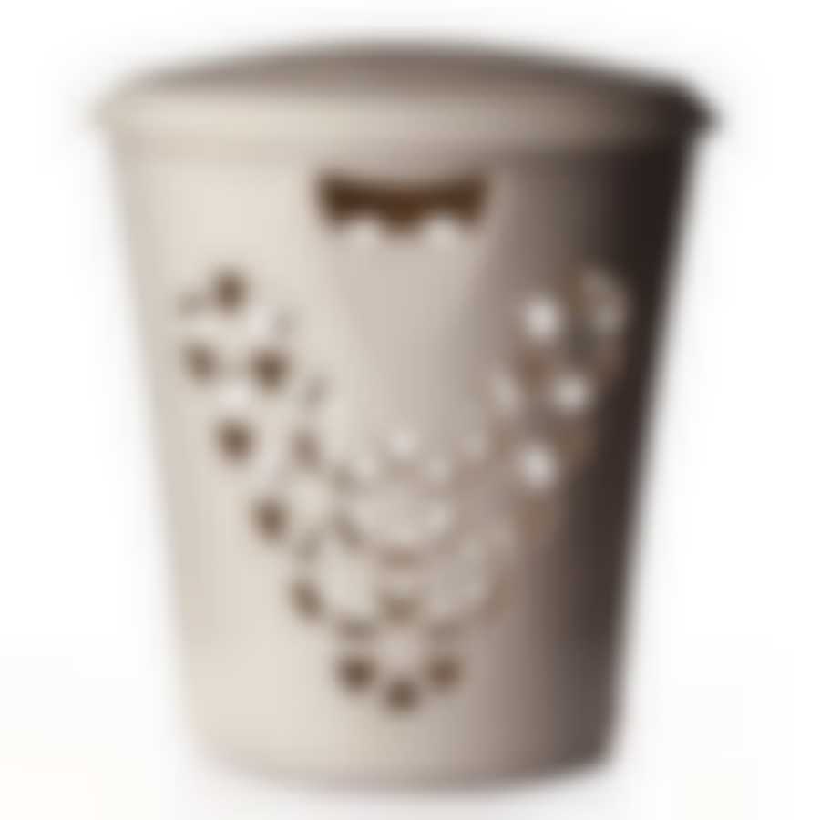 Корзина для белья ВЕНЕЦИЯ 50 л угловая (беж.мрамор)