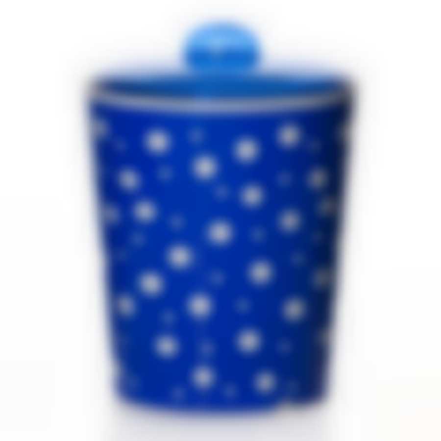 Банка с крышкой Горошек 2 л (бел.-син.)