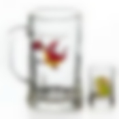 Чемодан 4 пр.:Кружка д/пива 500 мл+стакан 3 шт.Драконы (55229)