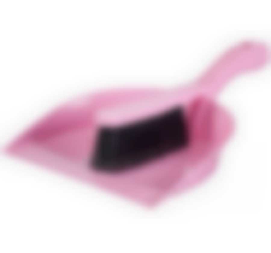 Щетка-сметка с совком ИДЕАЛ (розовый)