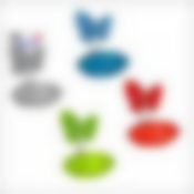 Мыльница (с бабочкой, на присоске) 4цв. NEW